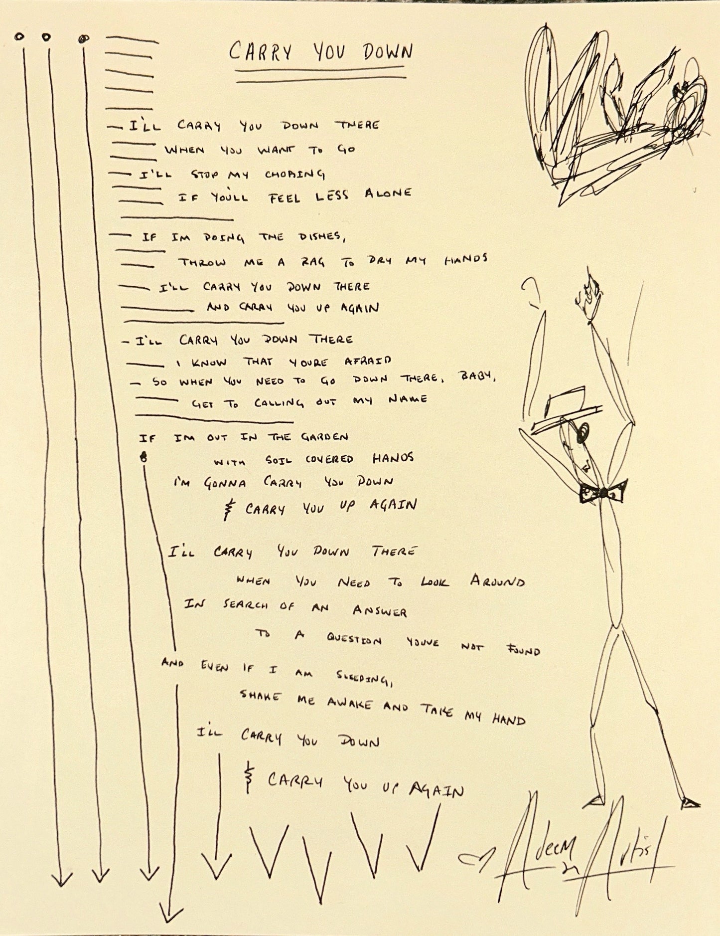 Handwritten Lyrics