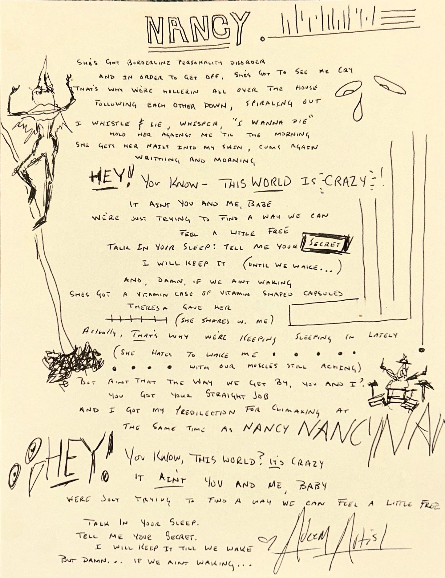 Handwritten Lyrics