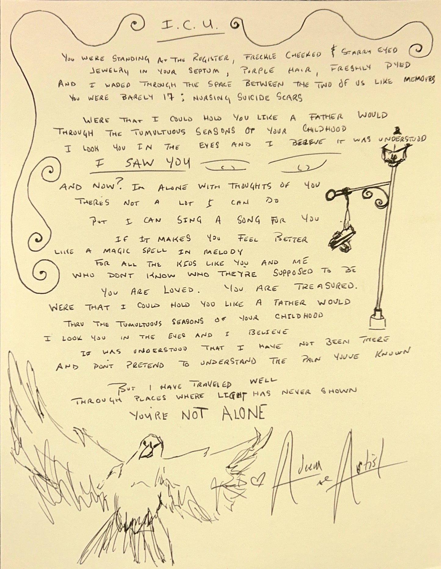 Handwritten Lyrics