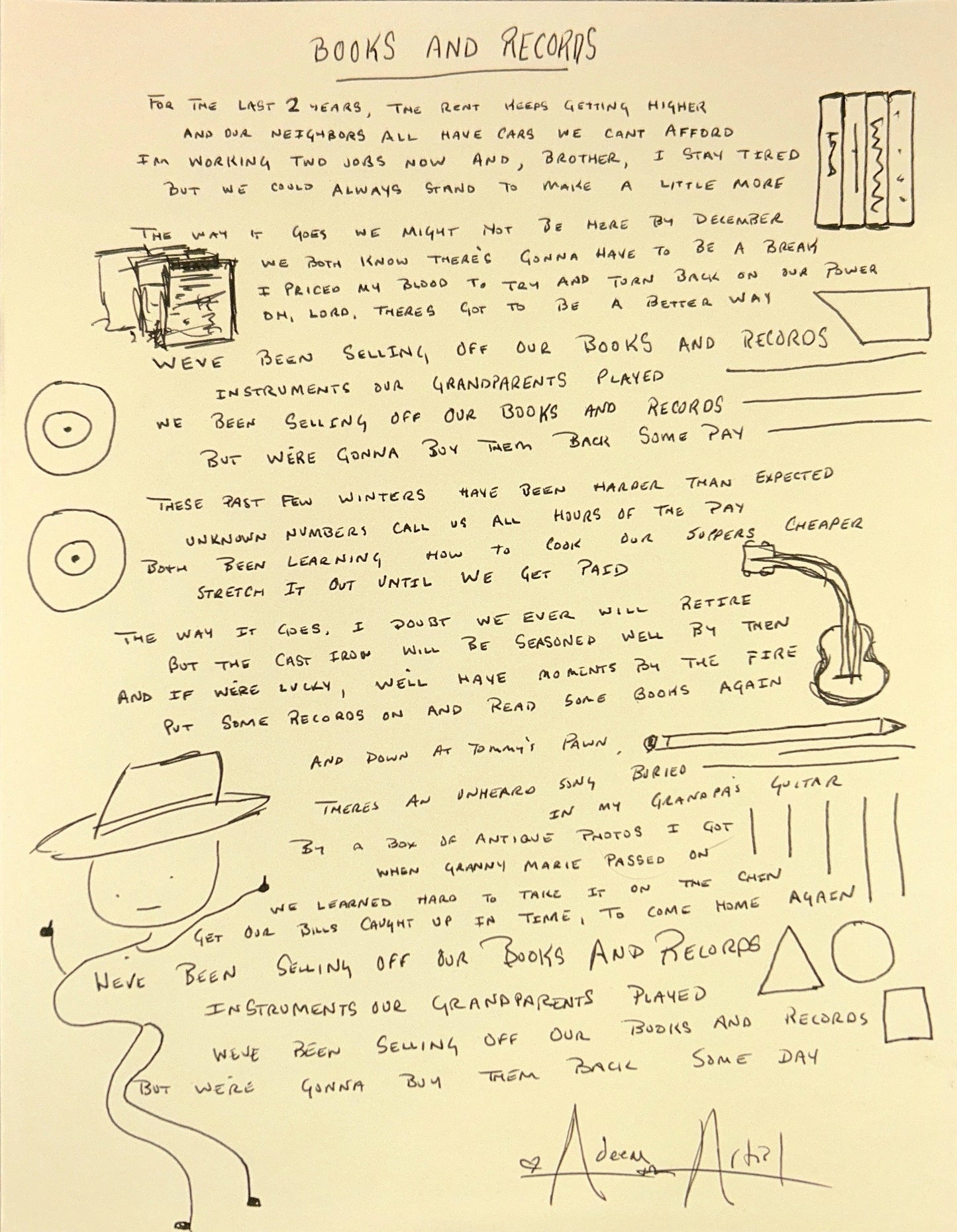 Handwritten Lyrics