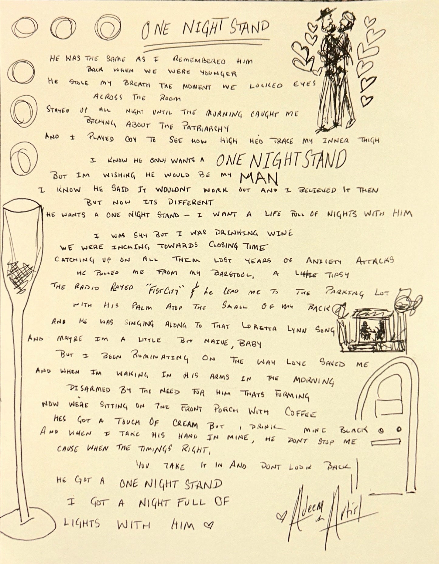 Handwritten Lyrics