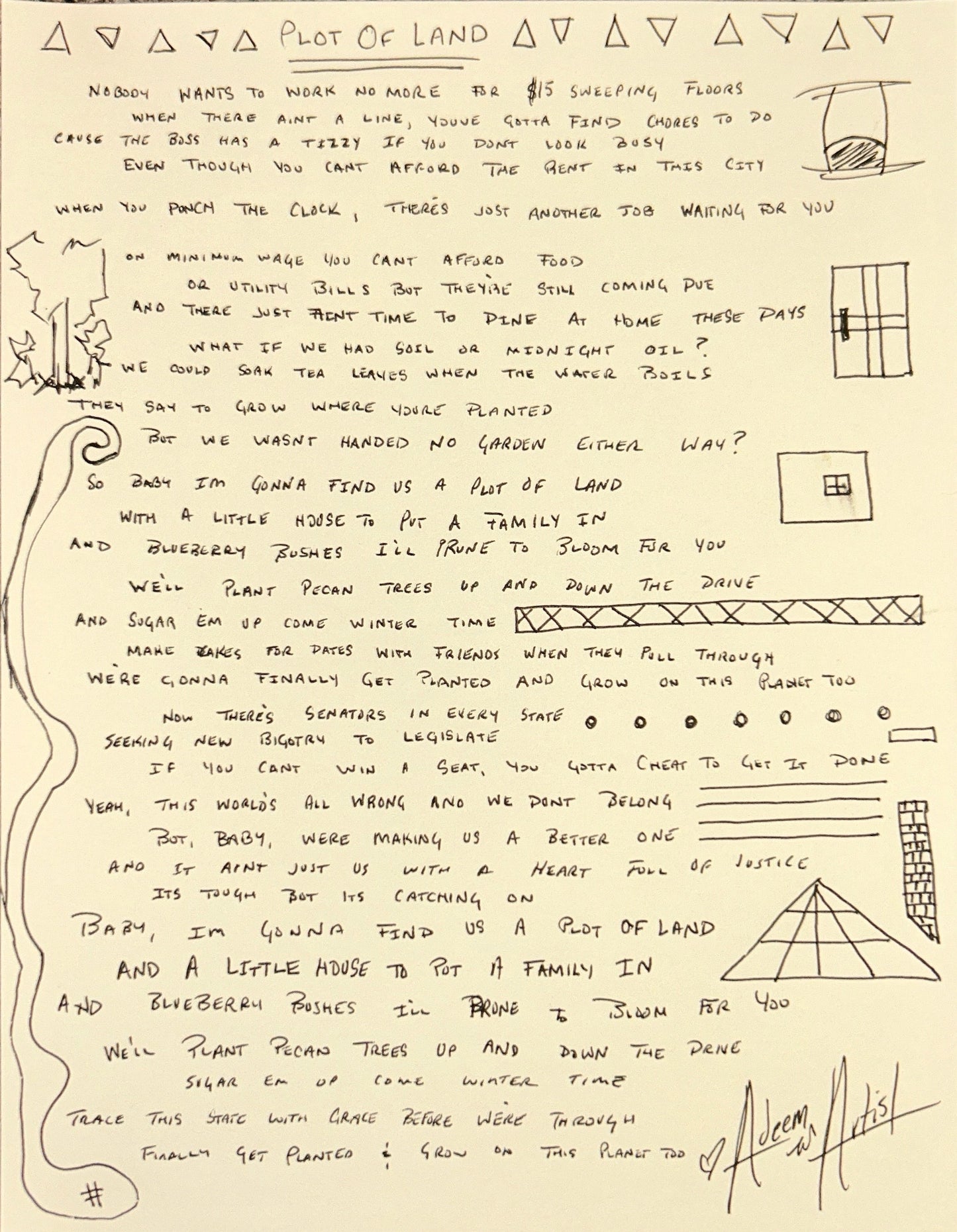 Handwritten Lyrics