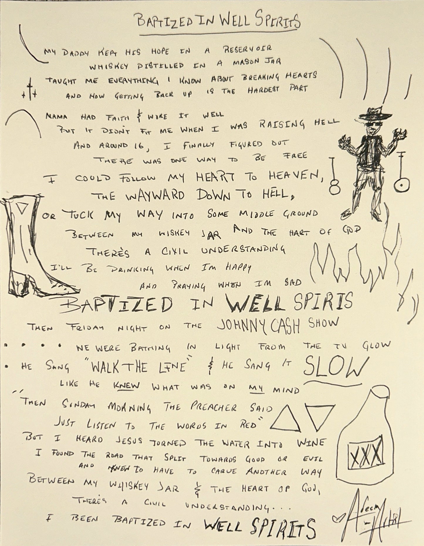 Handwritten Lyrics