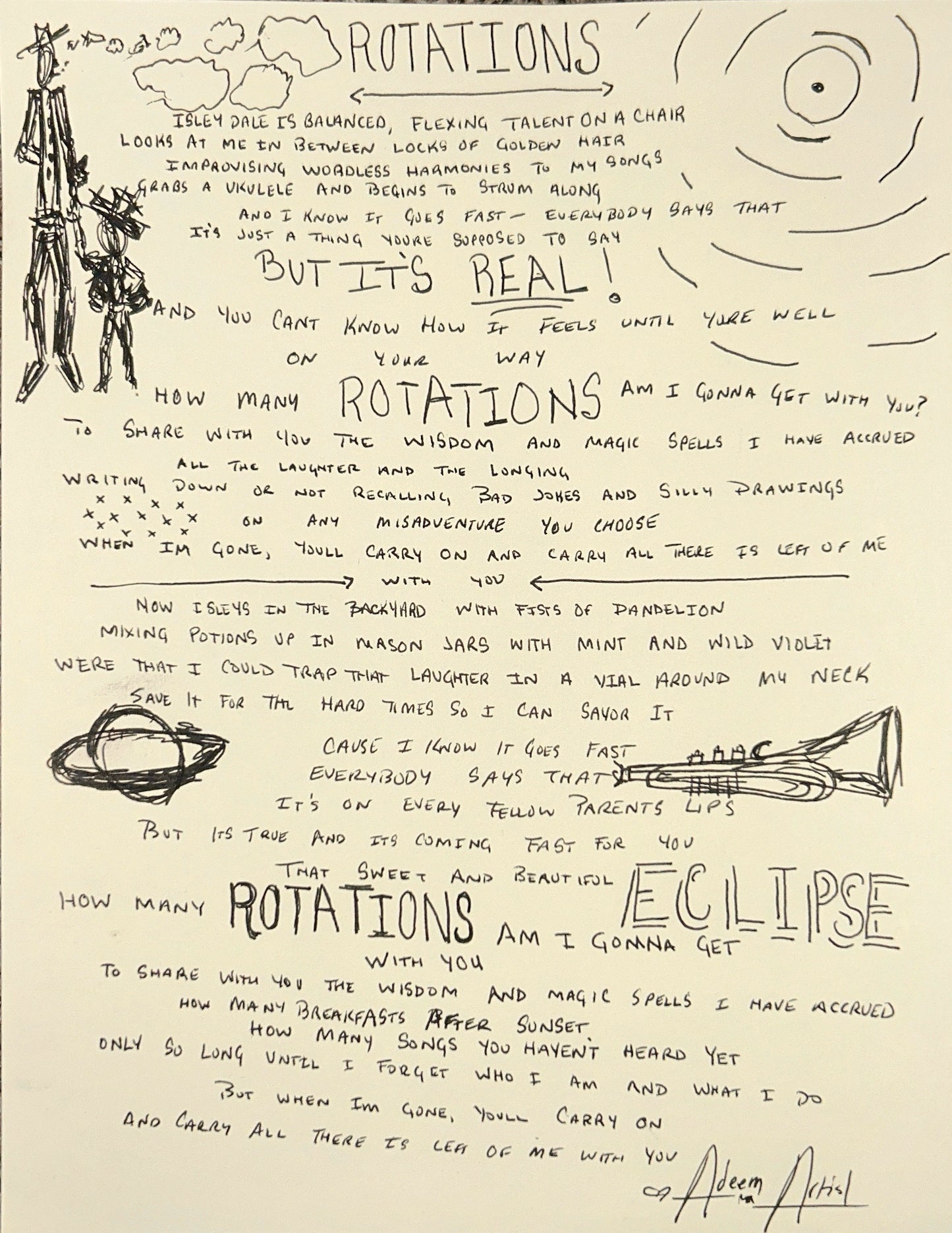 Handwritten Lyrics