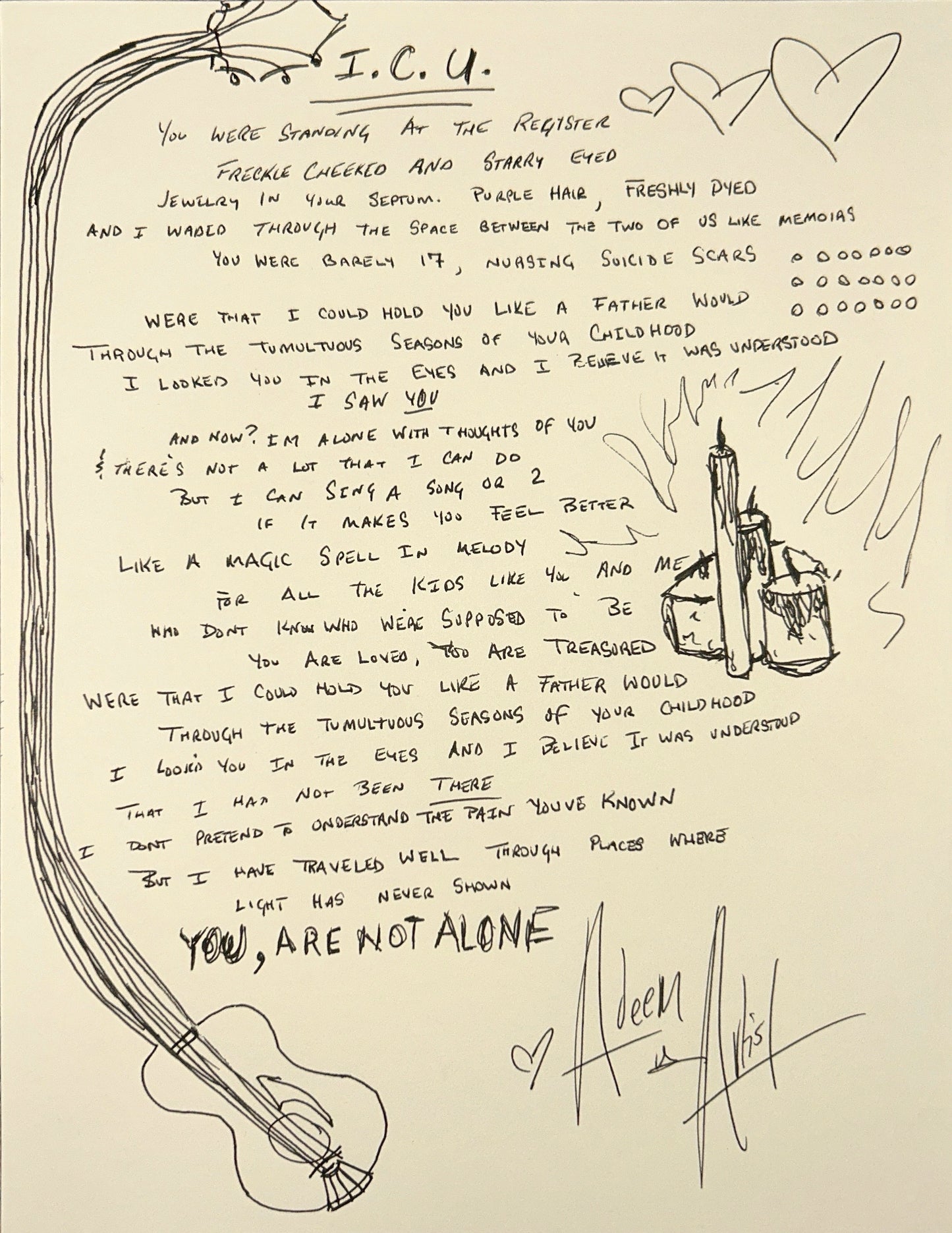 Handwritten Lyrics