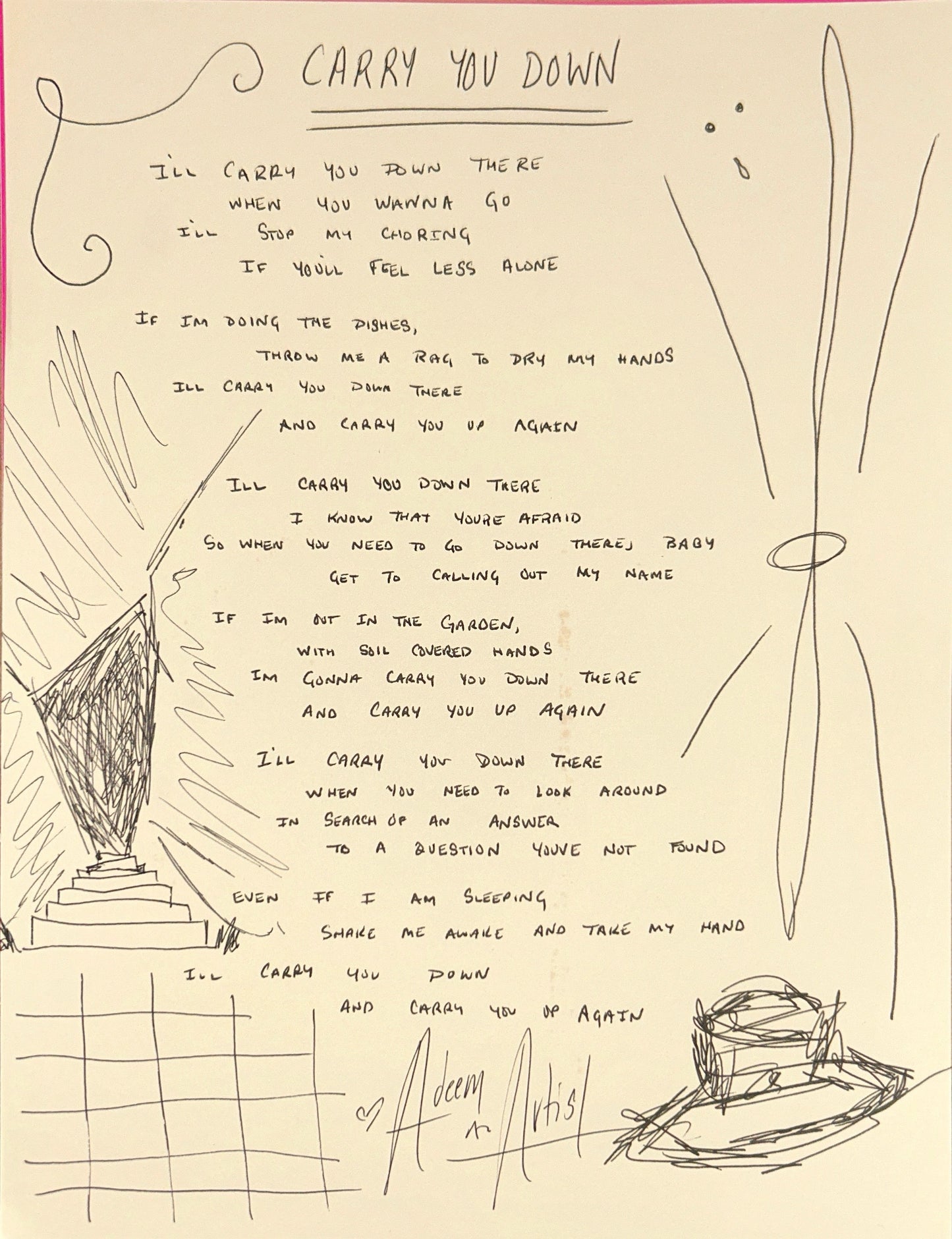 Handwritten Lyrics