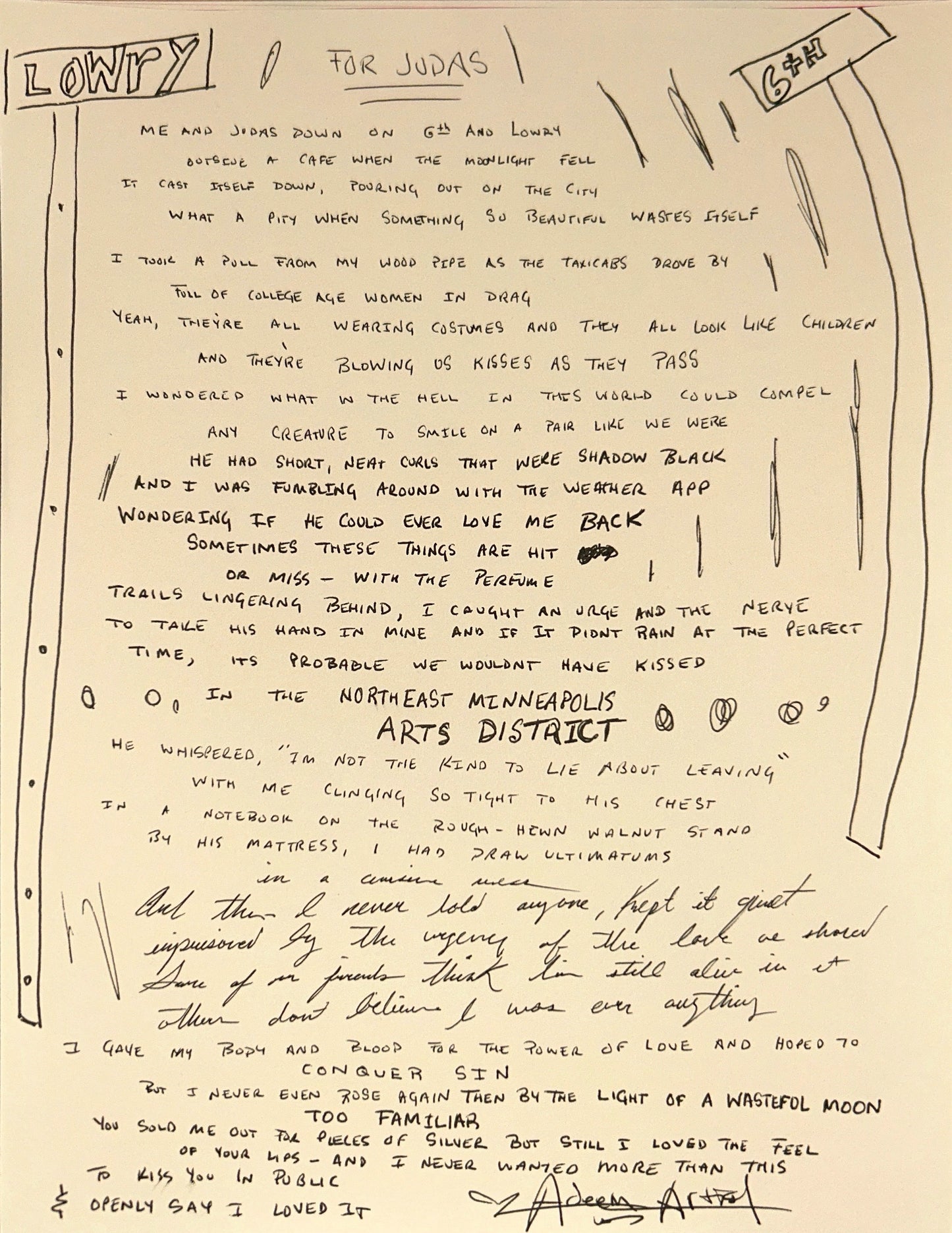 Handwritten Lyrics