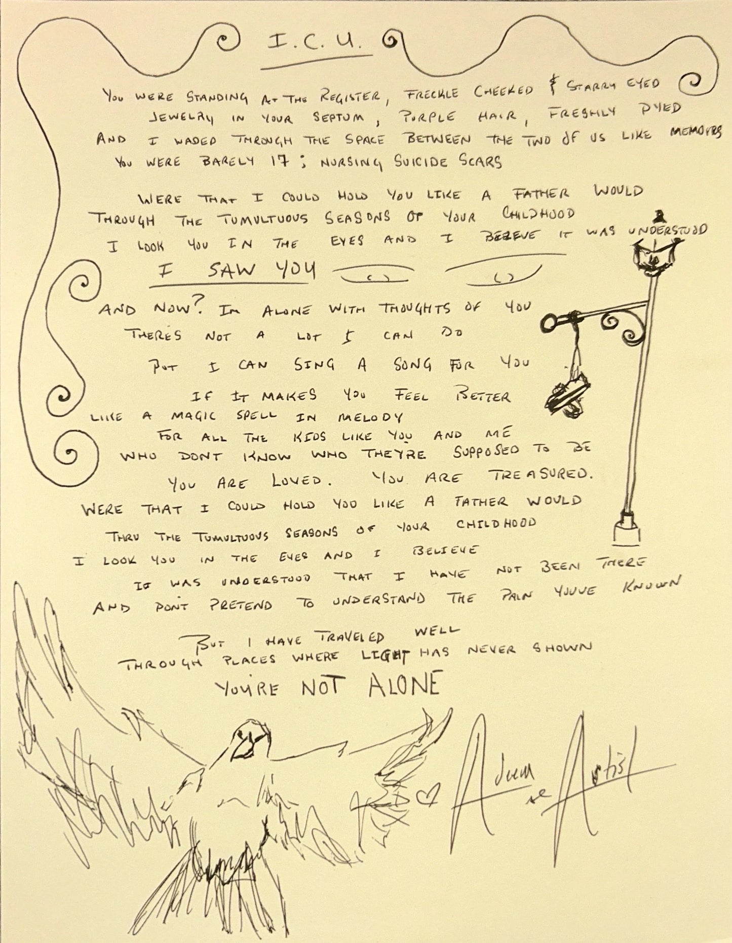 Handwritten Lyrics