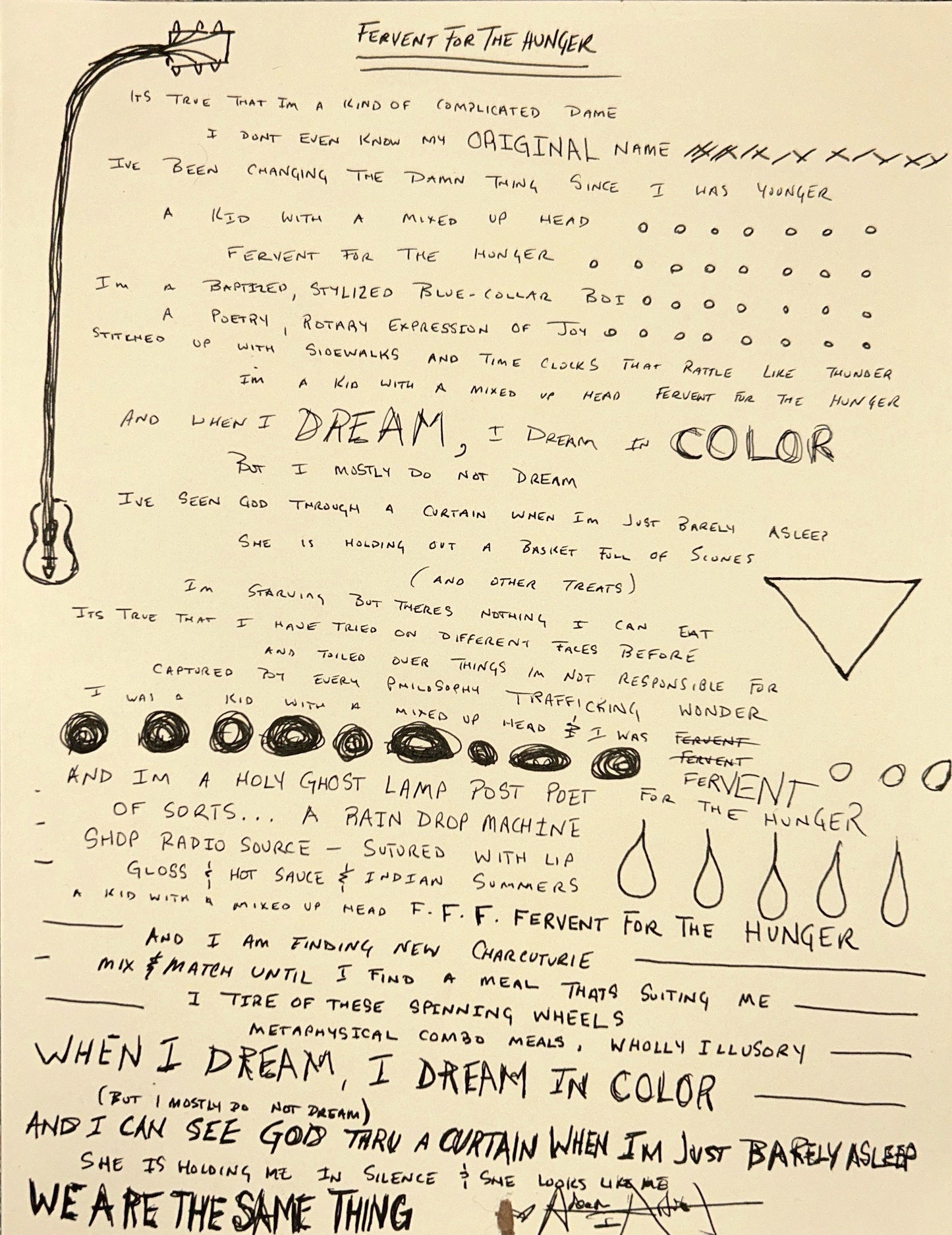 Handwritten Lyrics