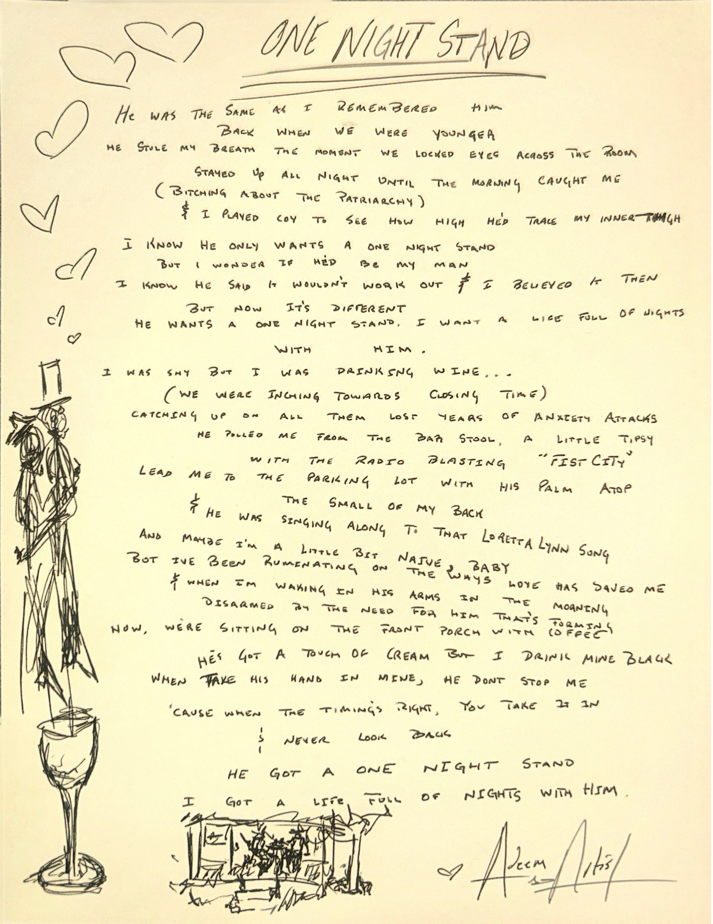 Handwritten Lyrics