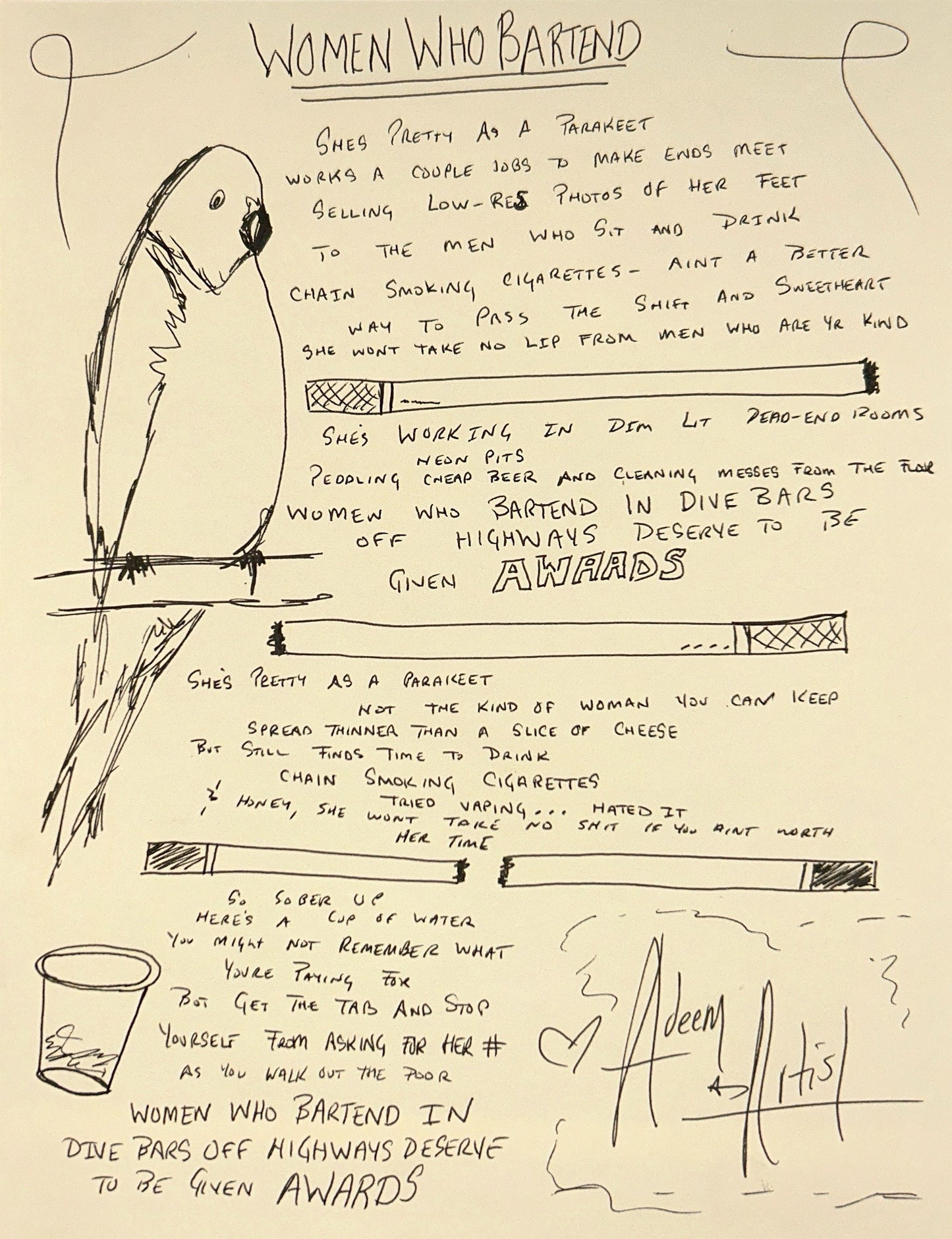 Handwritten Lyrics